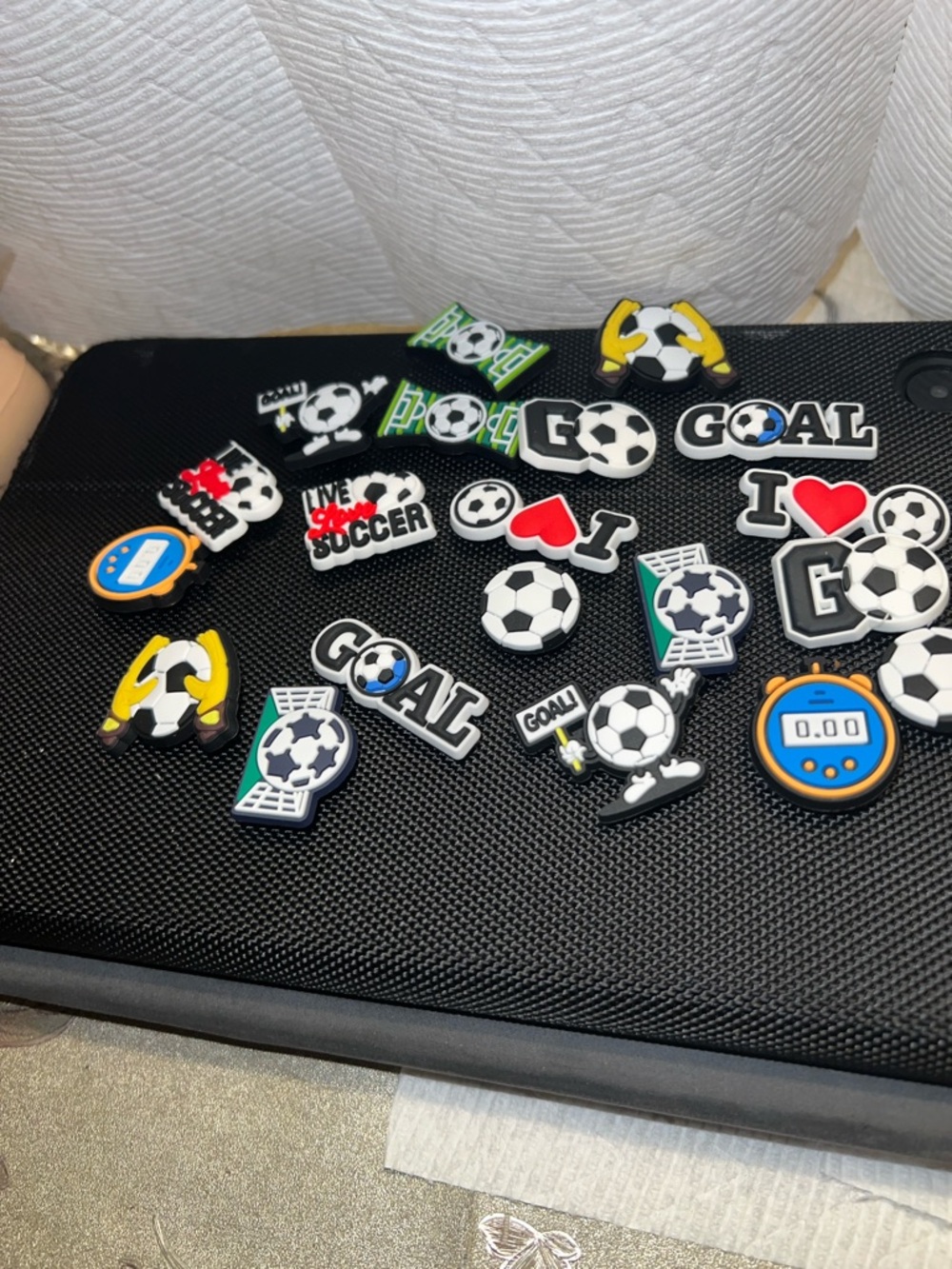 Soccer Theme Shoe Charms - Assorted Soccer Icons